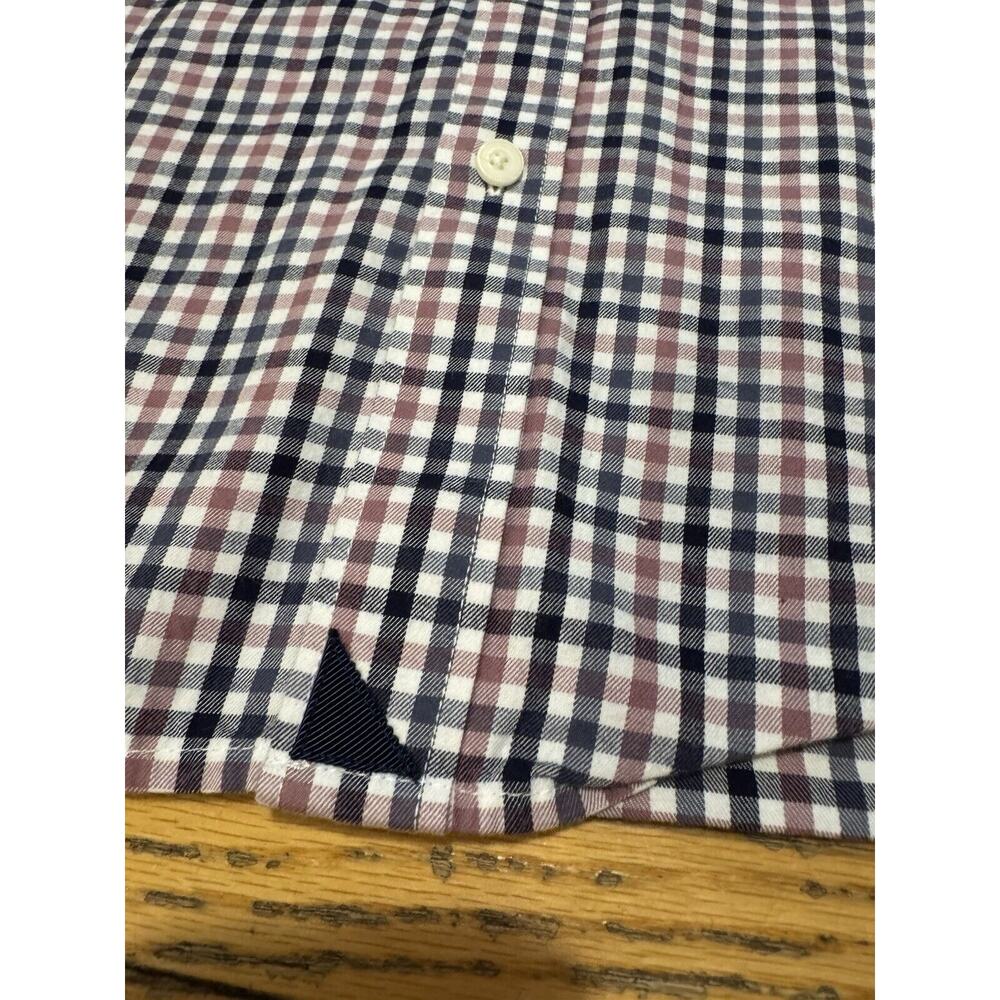 Untuckit Cascina Long Sleeve Button Up Shirt Men's Regular Fit X-Large Blue Mauv - Picture 5 of 9
